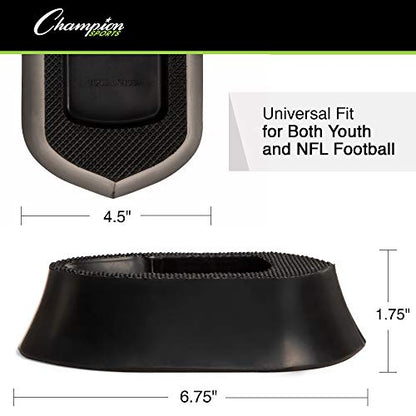 Champion Sports 1" Ground Zero® Kickoff Tee – Official NFL® Football Kicking Tee for Accurate Kickoffs & Field Goals, Textured Top for Secure Ball Grip, Black