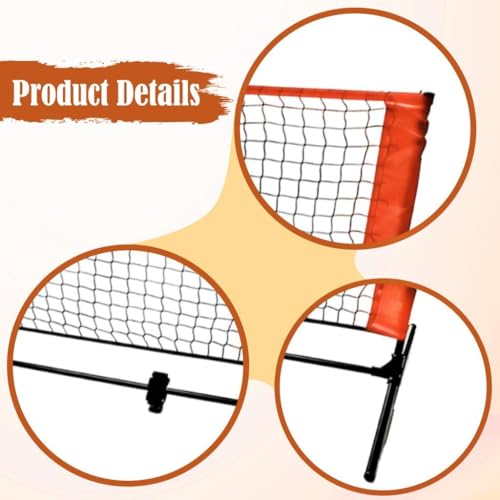 Mini Pickleball Net Easy Setup Detachable Pickleball Equipment with Sturdy Frame for Driveway Backyard Portable Sports Net