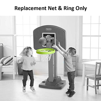 Replacement Part for Fisher-Price Grow-to-Pro Basketball - L5807 ~ Replacement Hoop ~ Includes 1 Green Ring and 1 White Basketball Net