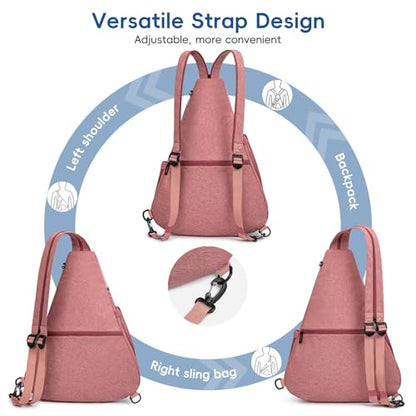 KAVIGOR Pickleball Bag, 7 Pockets & Upgraded Zippers, Lightweight Sling Bag with Detachable Strap & Water-Resistant Pocket