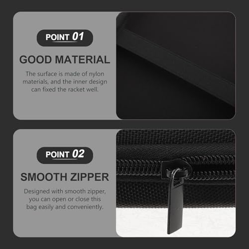 Table Tennis Paddle Bag Eva Portable Storage Case with Black Nylon Cover Ping Pong Racket Fixed Sports Storage for Game Carry