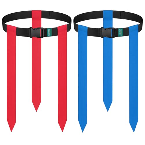 Flag Football Belts, 2/4/10/14/20 pcs of Adjustable Flag Football Set with Flags, Suitable for Youth Adults and Kids