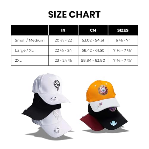 Classic Golf Hats - Tee Holder & Magnetic Ball Marker - Sweat-Stain Resistant - 100% Custom Made