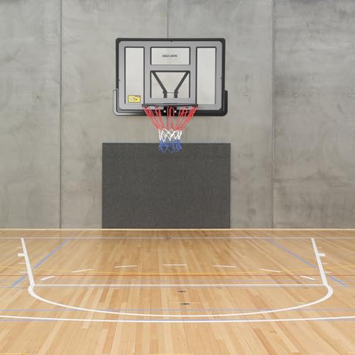 Basketball Backboard and Rim Combo, Indoor Outdoor Pole Mount Basket Ball Hoop with Adjustable Basket Ball Goal PET Backboard, Wall Mounted Basketball Rack & Mounting Bracket Hoop,Over-The-Door Hoops