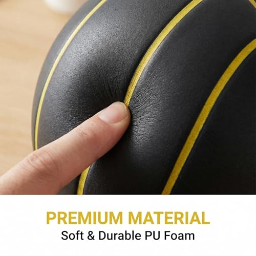 Silent Basketball Size 7 (29.5") Airless Basketball Foam Basketball – Grooved Indoor Basketball for Quiet Dribbling and Indoor Training, Pro PU Foam Ball – Quieter Basketball Gifts for Boys