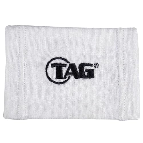 TAG Adult Wrist Coach 1 Pack, Five Window Size 5" x 3", Baseball Softball Football Play Coach Playbook Quarterback Wristband, White