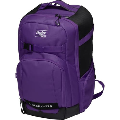 Rawlings | The Journey Player's Backpack Equipment Bag | Baseball/Softball | Multiple Colors - color: Purple