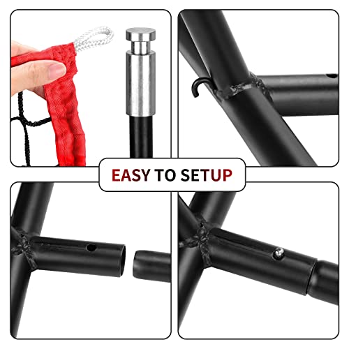 Hikeen Baseball Tees - Batting Tee with Portable Tripod Stand for Softball Hitting Training, Includes Carrying Bag - style: net and tee