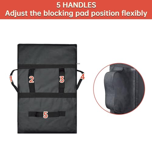 Martial Kick Shield Blocking Pads Football Basketball: high-Density Sponge pad Curved Grip & Forearm Strap — Impact Dispersion Home Gym Practice & Team Sessions Adults Youth