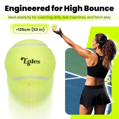 Egles 12/20/60 Packs Tennis Balls for Training and Dogs, High Elasticity Practice Tennis Ball with Mesh Bag for Transport and Beginner Exercise, Durable Pet Playing Tennis Ball Set - size: 20