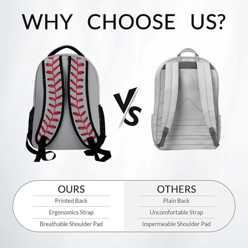 Mercuryelf Custom Kids Baseball Backpack for Boys Toddler – 17 Inch Lightweight Sports Bookbag for Elementary Middle School Students, Large Capacity School Backpack Gift - color: Grey