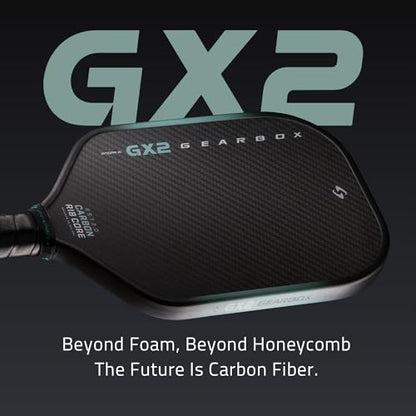 Gearbox GX2 Pickleball Paddle - Carbon Fiber Face, SST 2.0 Power Core, High Spin & Control for an Exceptional All Around Paddle