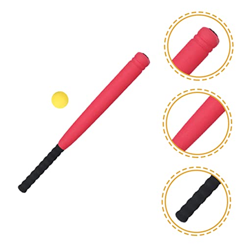 Toyvian Wear Resistant Eva Baseball Bat for Soft Training for Outdoor Indoor Play with Net Bag Durable Sports Accessory for Boys and Promotes Active Parent Interaction