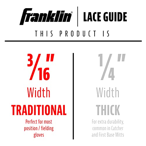 Franklin Sports Glove Lacing Repair Kit - Dr. Glove Baseball + Softball Glove Leather Laces + Relacing Needle - Laces for Fielder + Catcher's Mitts - size: 48"