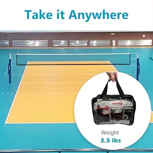 Sanung Volleyball Net for Backyard Beach Swimming Pool, Standard Size 32FT x 3FT Portable Volleyball Training Net Outdoor Indoor Use Poles Not Included