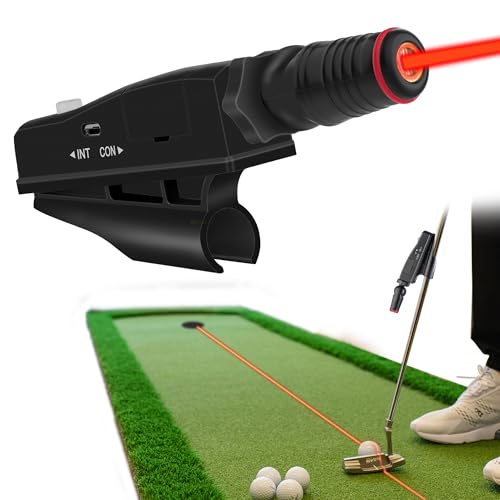 Indoor Golf Laser Putting Training Aid with Two Modes, Putting Training Aid for Alignment Tool, Precision Red Line Laser Putting Trainer, Cool Golf Gift for Golfers