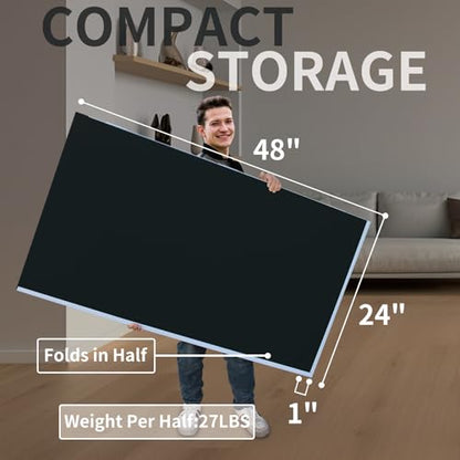 8×4ft Black Mid-Size Ping Pong Conversion Top Foldable & Portable Table Tennis Table Top for Indoor Games