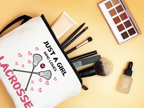Girls Lacrosse Players Team Gifts for Girls Lacrosse Cosmetic Makeup Travel Bag Friend Birthday Gifts for Women - color: Lacrosse