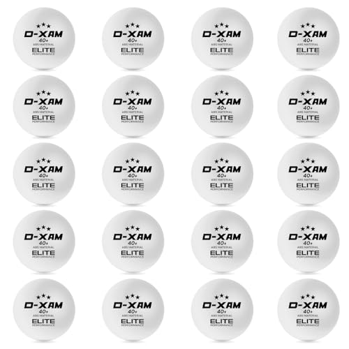 D-Xam Ping Pong Balls, 3 Star Orange or White Table Tennis Balls, Professional Premium Abs 50, 20 Pack Ping Pong Ball for Indoor & Outdoor - color: White, size: 20 Pack