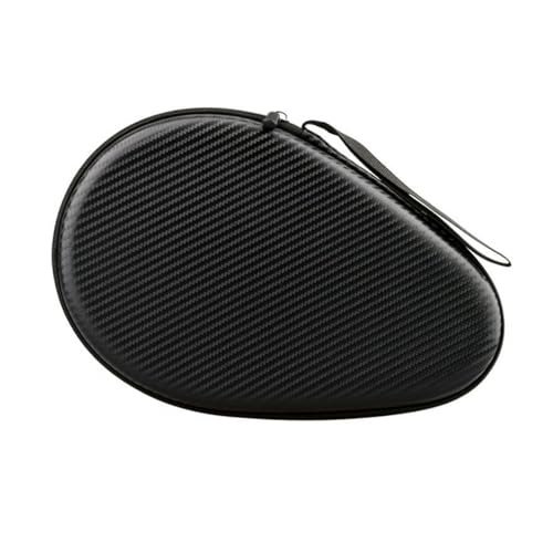 MiOYOOW Table Tennis Racket Case, Hard Shell Ping Pong Storage Bag Ping Pong Paddles Case with Zipper Can Hold 2 Short-Handled Rackets or 1 Long-Handled Racket