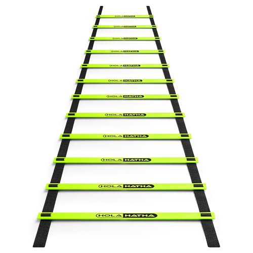 Adjustable Agility Ladder, 20' Sports Training Equipment with 12 Rungs for Speed Fitness - Football, Baseball, Soccer and Running Drills