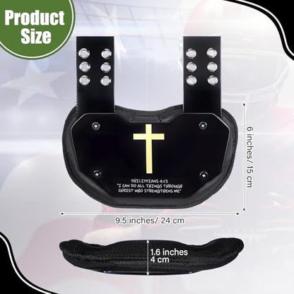 Civaner Football Back Plate Sport Lower Back Pads for Football Players Rear Protector for Youth - style: Cross Style