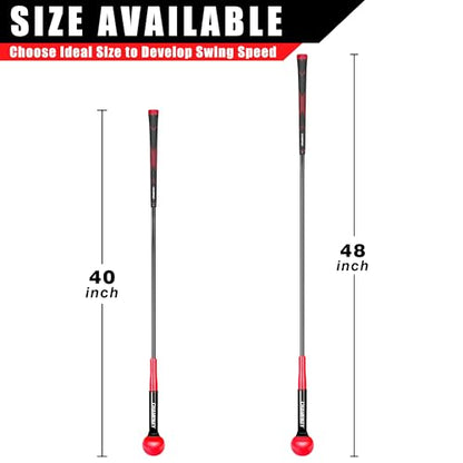 CHAMPKEY Golf Swing Trainer - Tempo & Flexibility Training Aids Warm-Up Stick Ideal for Golf Indoor & Outdoor Practice - size: 48"