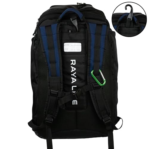 Pickleball Bag - Water Proof Pickleball Backpack, Ample storage for Paddles and Gear, Fence Hook, Shoe Compartment - color: Navy/Black