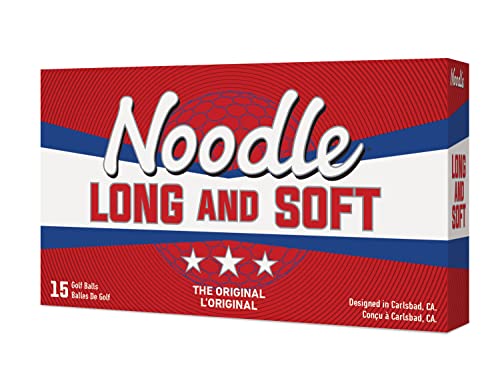 TaylorMade Noodle Long & Soft Golf Balls, Ultra-Soft 34 Compression Core, Great Feel and Increased Spin, Patented Dimple Design for Straighter Flight