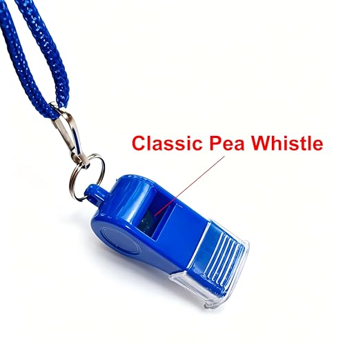 12 Packs Sports Whistles with Lanyard, for Coaches, Referees and Officials - color: Blue