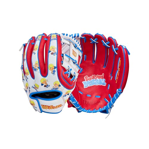 Wilson| 2026 | A450® | Youth Backyard Baseball Gloves | 11"-11.5" | Right + Left Hand Throw | Multiple Styles - color: Pablo, size: All Positions: 11.5"
