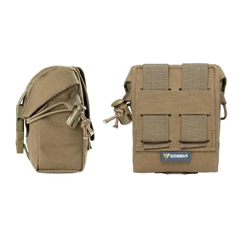 IDOGEAR Tactical Frag Grenade Pouch MOLLE Tool Pouch Ultility EDC mini Waist Storage Bag with Adjustable Function - color: Coyote Brown