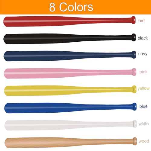 Personalized Mini Baseball Bat 18" Custom Engraved Wood Bats for Tee Balls Customized Name Number Text for Little League,Training Games, Softball Team, Coach - 8 Colors