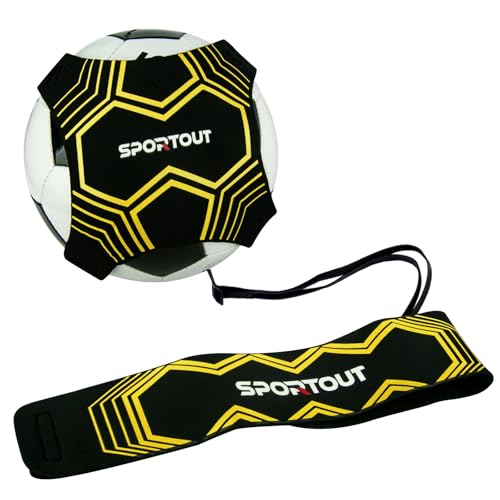Sportout Volleyball/Soccer Training Equipment, Solo Trainer, Adjustable Waist Belt for Kids & Adults - color: Yellow