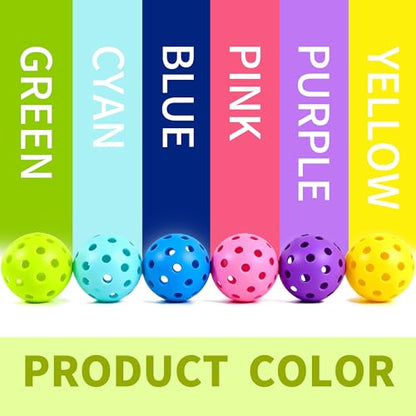Outdoor Pickleball Balls, 40-Hole 4 Pack Outdoor/Indoor Pickle Balls, Premium High Durability & Consistent Bounce, Pickleball Ball True Stable Flight for Training and Match Play