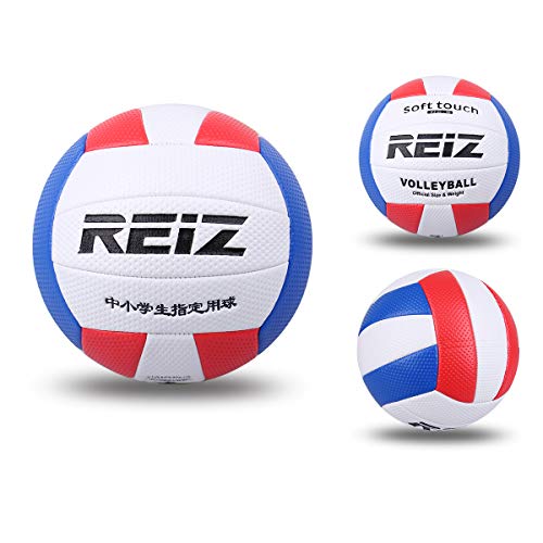 Soft PU Volleyball Official Size 5# Volleyball Professional Indoor - color: White Blue Red