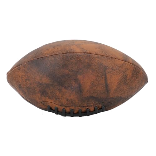 plplaaoo Training Football Size 9 Rugby Ball PU Material Comfortable Grip Vintage Design Sports Football for Game Match and Training Sessions
