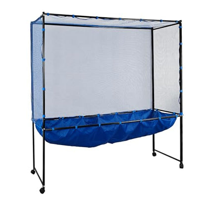 Standing Table Tennis Ball Catch Net, 82.68"x15.75" Extra-Wide Ping-Pong Ball Recycling Net, Durable Ball Collector for Training Practice, Portable with Wheels, Easy Assembly