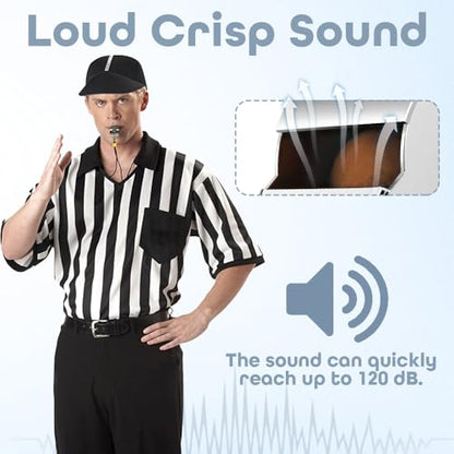 Whistle, Whistle for Coaches, Whistle for Teachers, Stainless Steel Whistles Coach Whistle with Lanyard Referee Whistle Loud Crisp Sound Sports Whistle for Adults Teachers Coaches Referees Officials