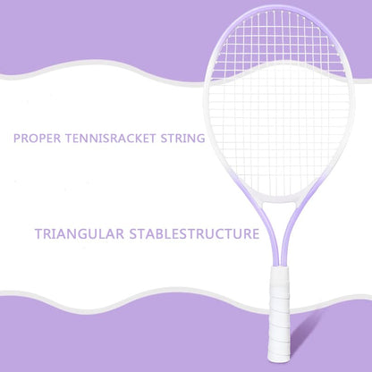 Children's Tennis Racket for 2 Players, Suitable for Beginners, pre Worn 27 inch Lightweight Children's Racket, Suitable for Boys and Girls, Equipped with Tennis