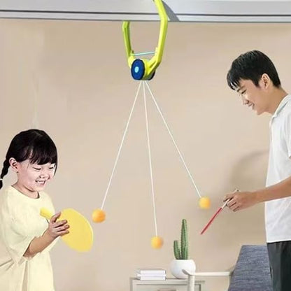 Hanging Table Tennis Trainer Set Door Ping Pong Game for Kids with Racket & Ball Adjustable Set