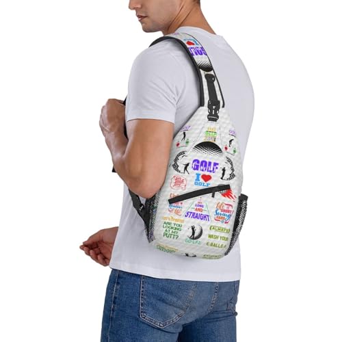 Golf Sling Backpack Sling Bag Crossbody Shoulder Bag Sport Purse Golf Chest Bag For Men Women - color: Golf