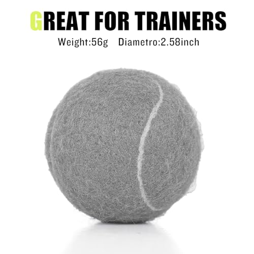 12/18 Pack Tennis Balls for Training, Pet Dog Playing, and Practice with Mesh Bag for Transport and Beginner Training - color: Grey-12Pack