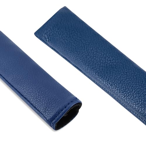 Golf Alignment Stick Cover Premium Leather Perfect Cover for Alignment Sticks Classic Blank Direction Rod Design Alignment Sticks Holder Golf Club Protector Holds 2 Sticks. - color: Blue