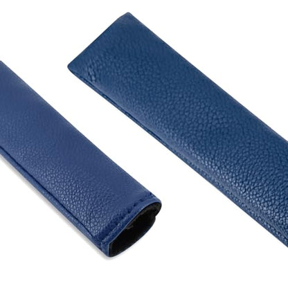 Golf Alignment Stick Cover Premium Leather Perfect Cover for Alignment Sticks Classic Blank Direction Rod Design Alignment Sticks Holder Golf Club Protector Holds 2 Sticks. - color: Blue