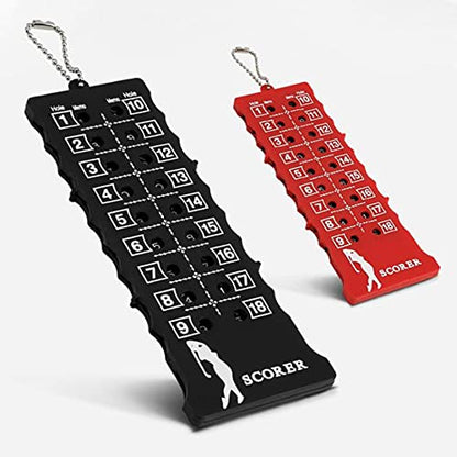 2 Pcs 18 Hole Golf Stroke Counter Golf Score Counter Scoreboard Training Practice Competition Accessory