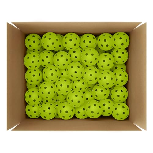 Great Call Athletics | Indoor Pickleballs USA Pickleball Approved Official 26 Hole Balls Sports Tournament Pack Free Mesh Bag - color: Green, style: 100 Pack
