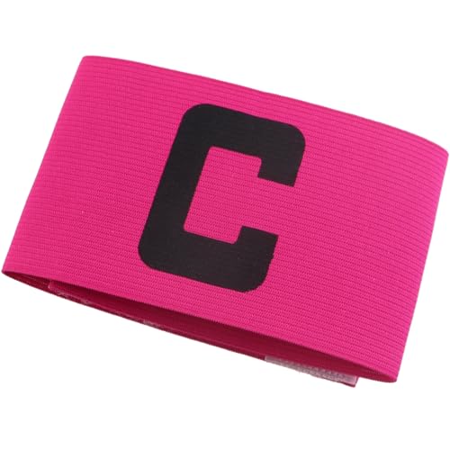 6PCS 31x7cm Football Captain Elastic Armband C Shape Match Group Identification Non Slip Nylon Sleeve Band for Team Training Magenta Olive Green 12.2x2.76in