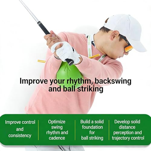 The Connector Golf Training Aid, Upgraded Golf Swing Trainer Ball for Posture Correction Practice, Portable Golf Training Aid Golf Swing Aid Golf Training Aids Tool for Golfers and Beginners