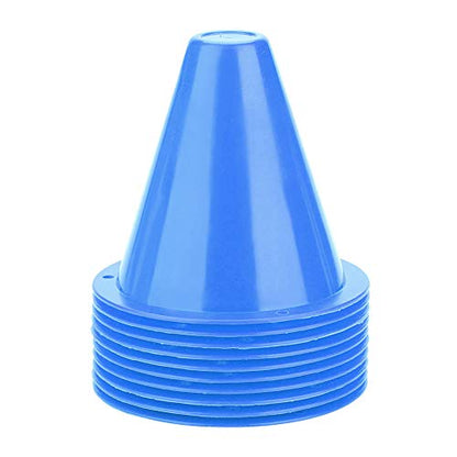 Alomejor Soccer Cones,10pcs Blue Agility Training Football Training Cones Durable for Youth Coaches Team Drills Field Practice Speed Exercises